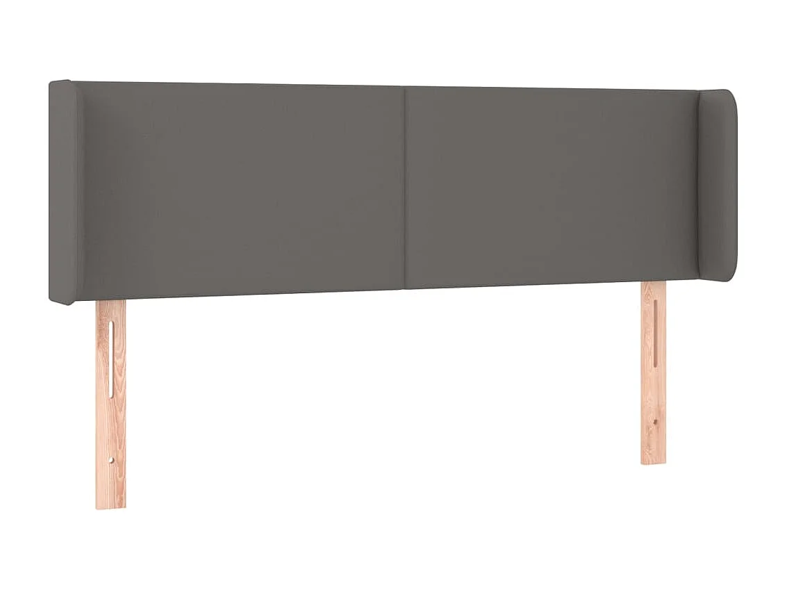 Hoofdbord | Hoofdeinde LED 147x16x78/88 cm kunstleer grijs