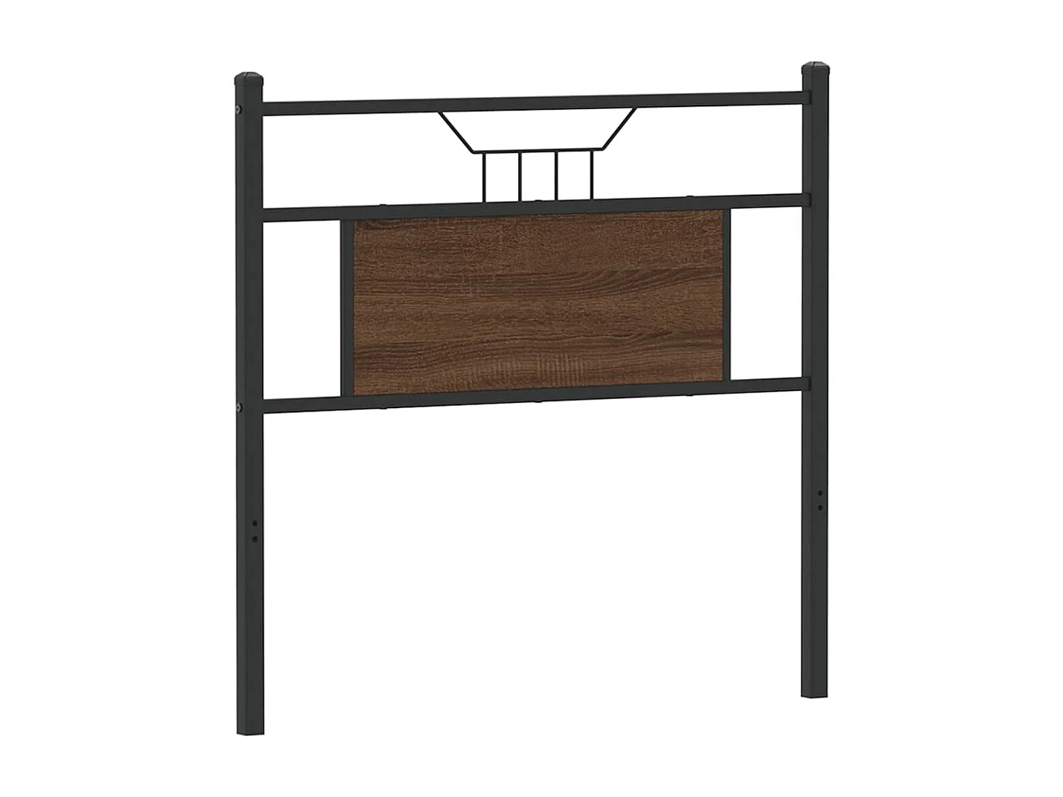 Mueble cabecero | Cabezal de cama | Cabecero de madera de ingeniería y acero marrón roble 75 cm