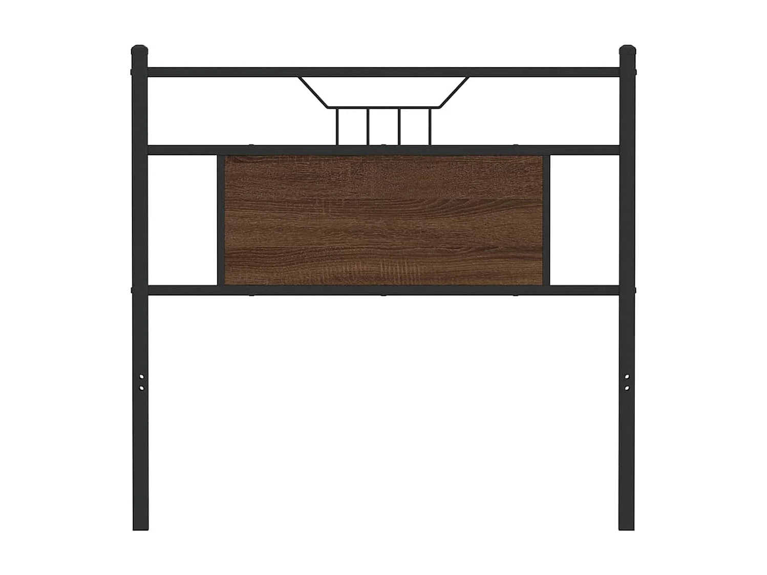Mueble cabecero | Cabezal de cama | Cabecero de madera de ingeniería y acero marrón roble 75 cm