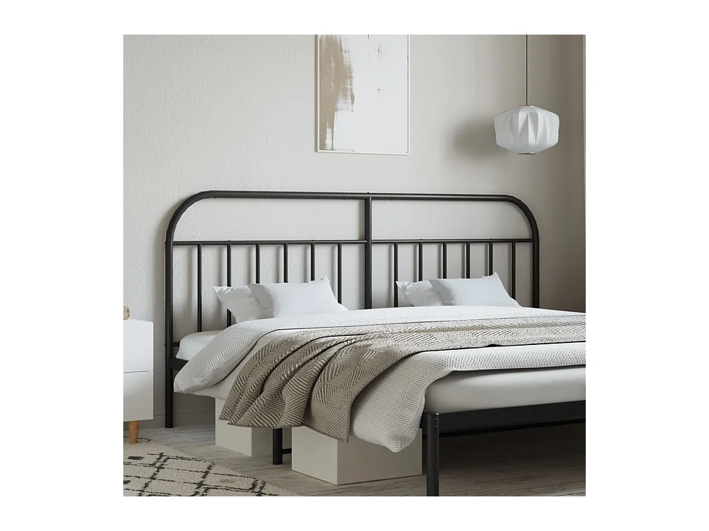 Mueble cabecero | Cabezal de cama | Cabecero de metal negro 200 cm