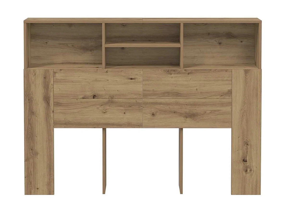 Tête de Lit avec rangement | Armoire de tête de lit chêne artisanal 140x19x103,5 cm