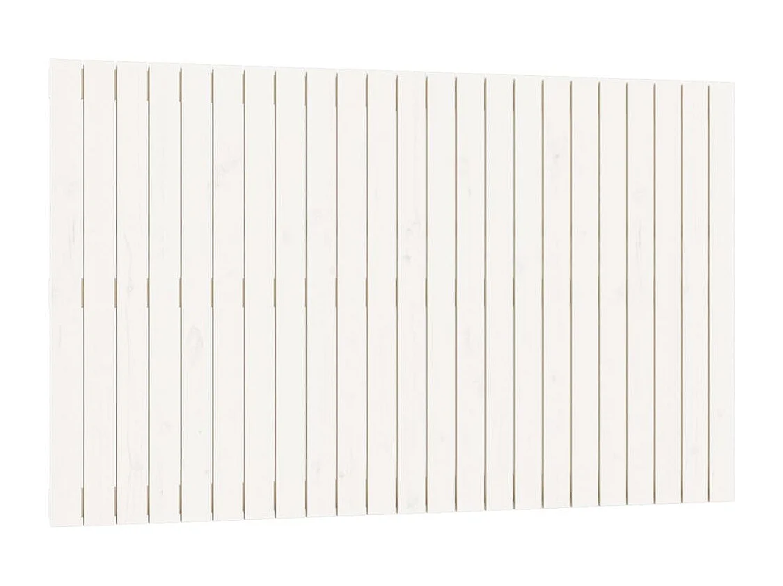Tête de lit murale | Panneau de tête pour lit Moderne  Blanc 147x3x90 cm Bois massif de pin