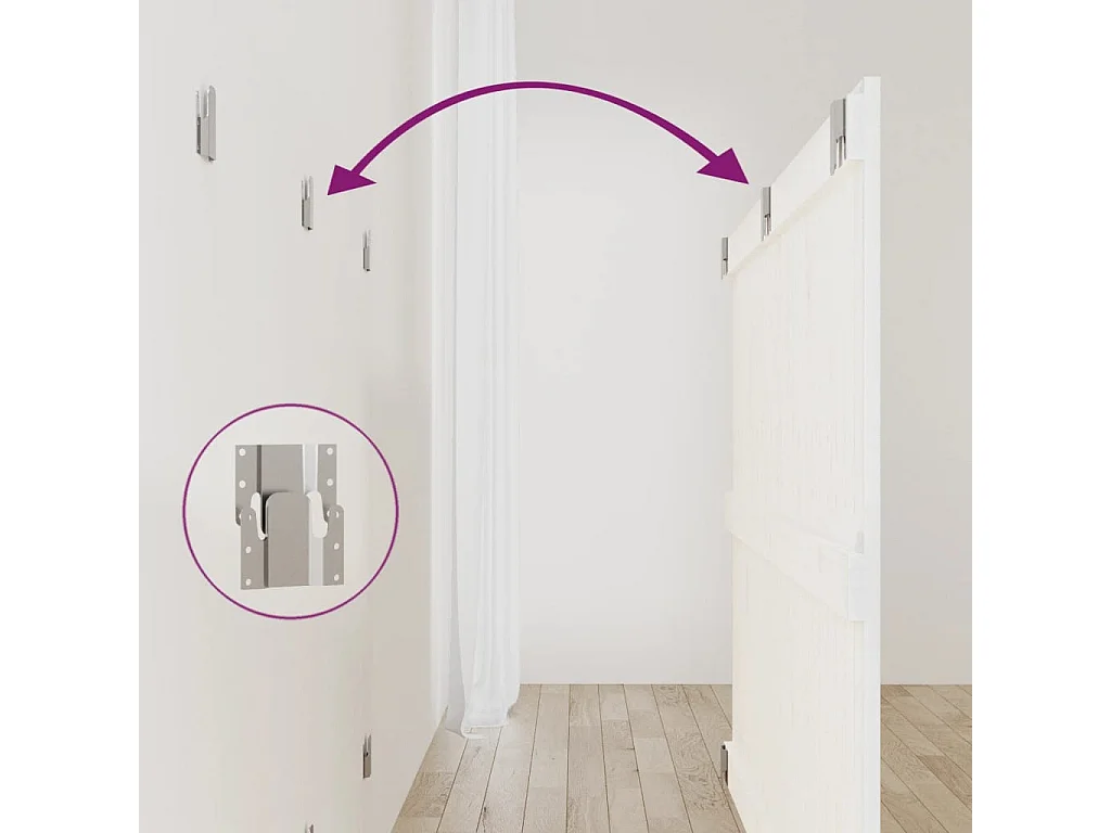 Tête de lit murale | Panneau de tête pour lit Moderne  Blanc 147x3x90 cm Bois massif de pin