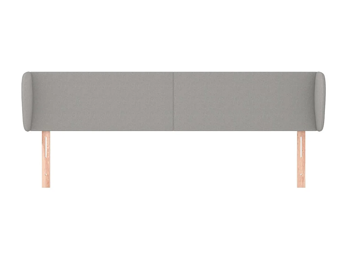 Mueble cabecero | Cabezal de cama | Cabecero de tela gris claro 163x23x78/88 cm