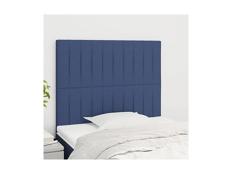 Têtes de lit | Panneaux de tête pour lit Moderne 2 pcs Bleu 90x5x78/88 cm Tissu