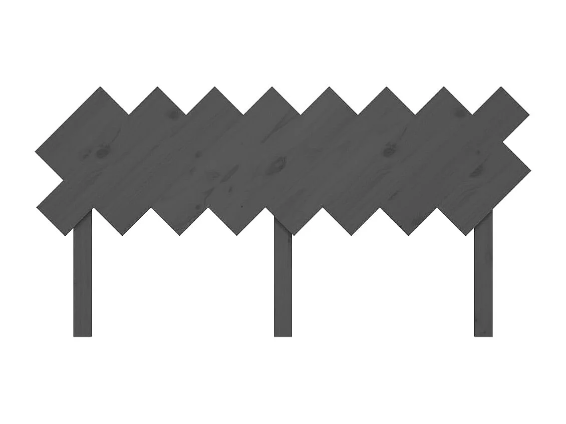 Tête de Lit | Panneau de tête pour lit Moderne Gris 159,5x3x80,5 cm Bois massif de pin