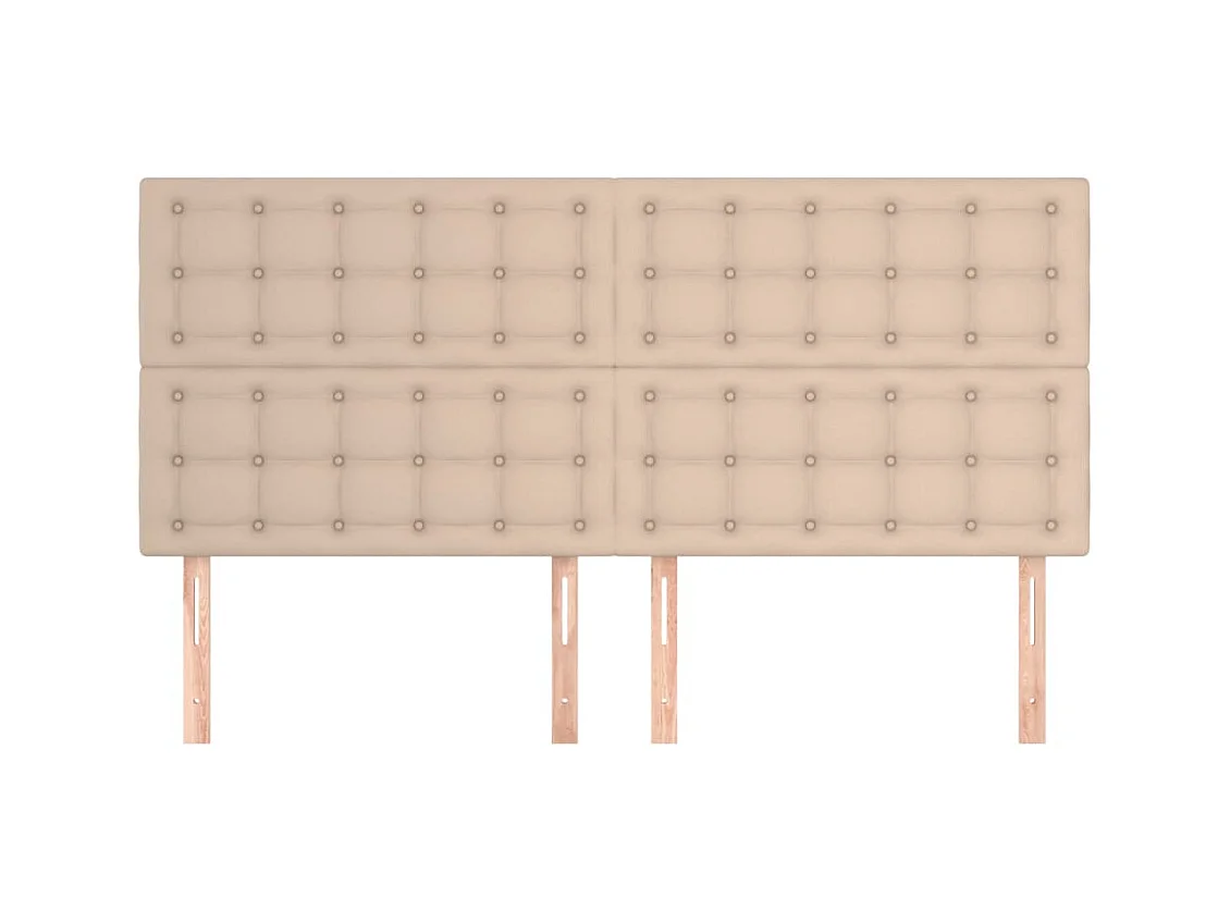 Têtes de lit | Panneaux de tête pour lit Moderne 4 pcs Cappuccino 90x5x78/88 cm Similicuir