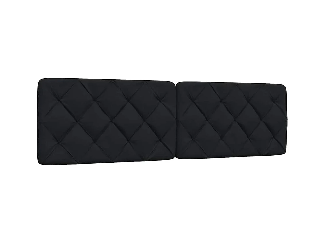 Cabecero de Cama | Cabezal de cama | Mueble de cabecero acolchado tela negro 180 cm