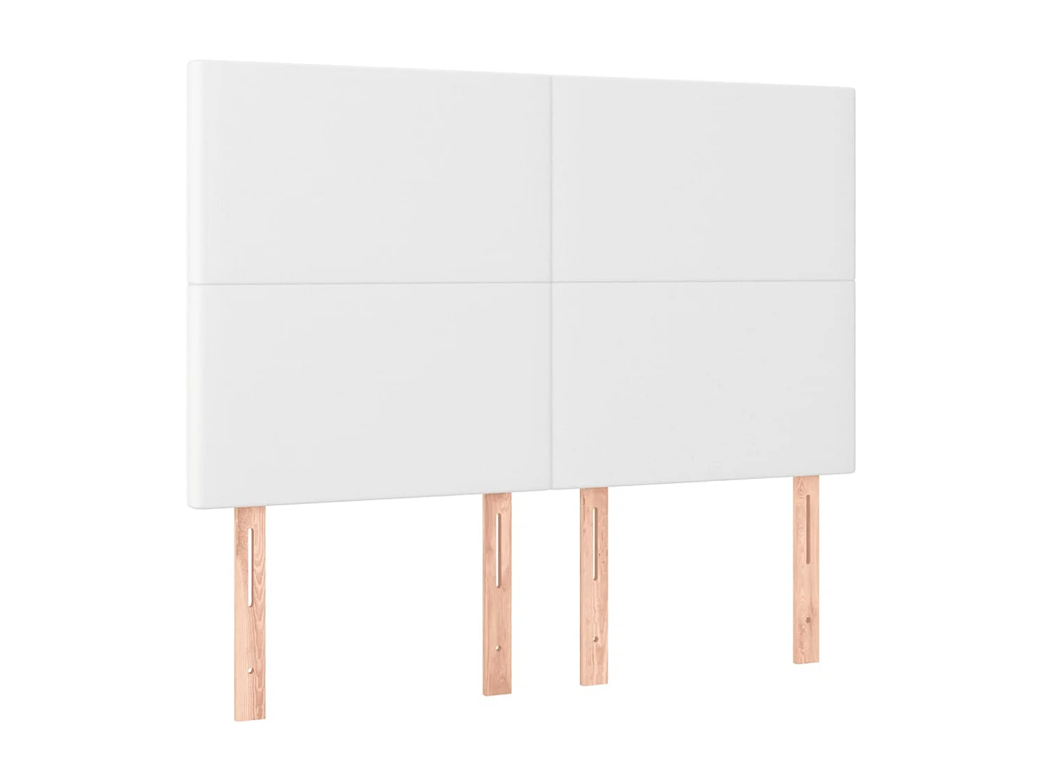 Hoofdbord | Hoofdeinde LED 144x5x118/128 cm kunstleer wit
