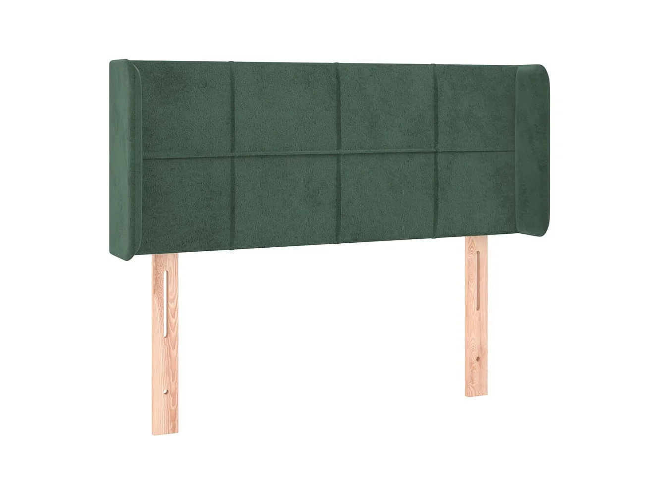 Cabecero | Cabezal de Cama | Mueble cabecero con LED de terciopelo verde oscuro 103x16x78/88 cm