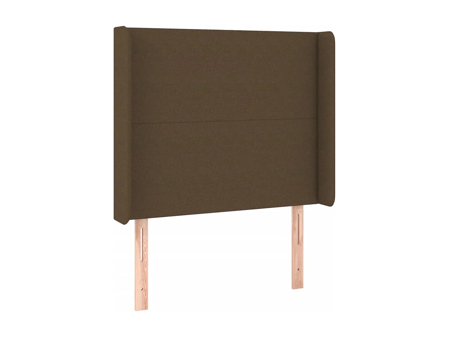 Tête de Lit | Panneau de tête pour lit Moderne à LED Marron foncé 93x16x118/128 cm Tissu