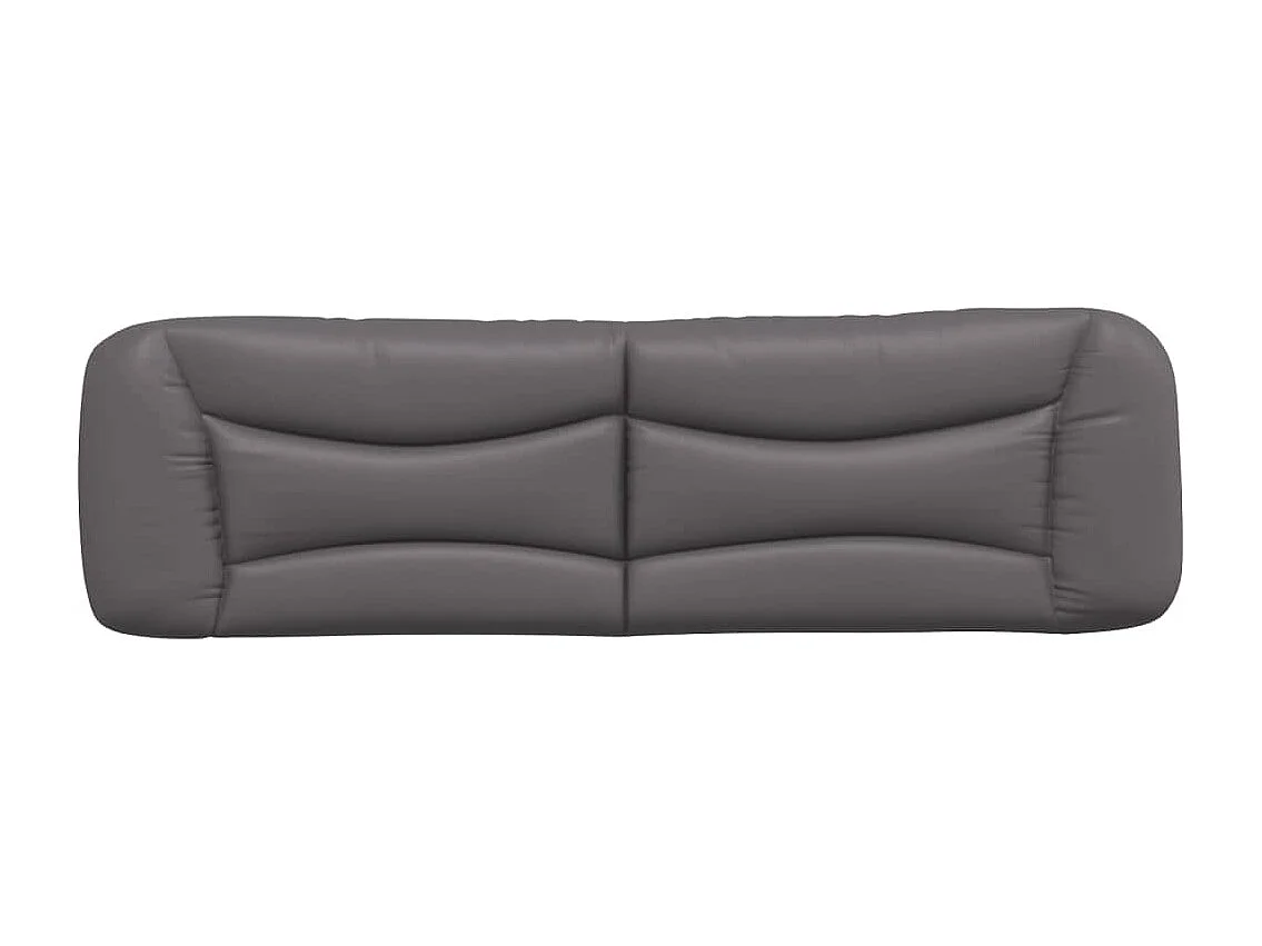 Tête de lit | Coussin de tête de lit | Tête de lit décoratif gris 180 cm similicuir