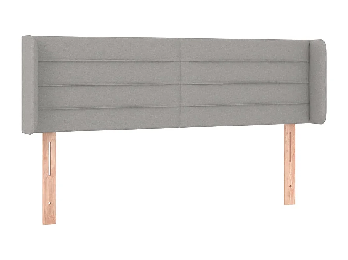 Hoofdbord | Hoofdeinde LED 147x16x78/88 cm stof lichtgrijs