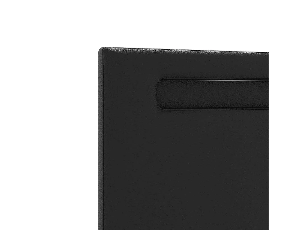 Cabecero | Cabezal de Cama | Mueble cabecero con luces de tiras LED con cabecera Negro 160 cm PVC