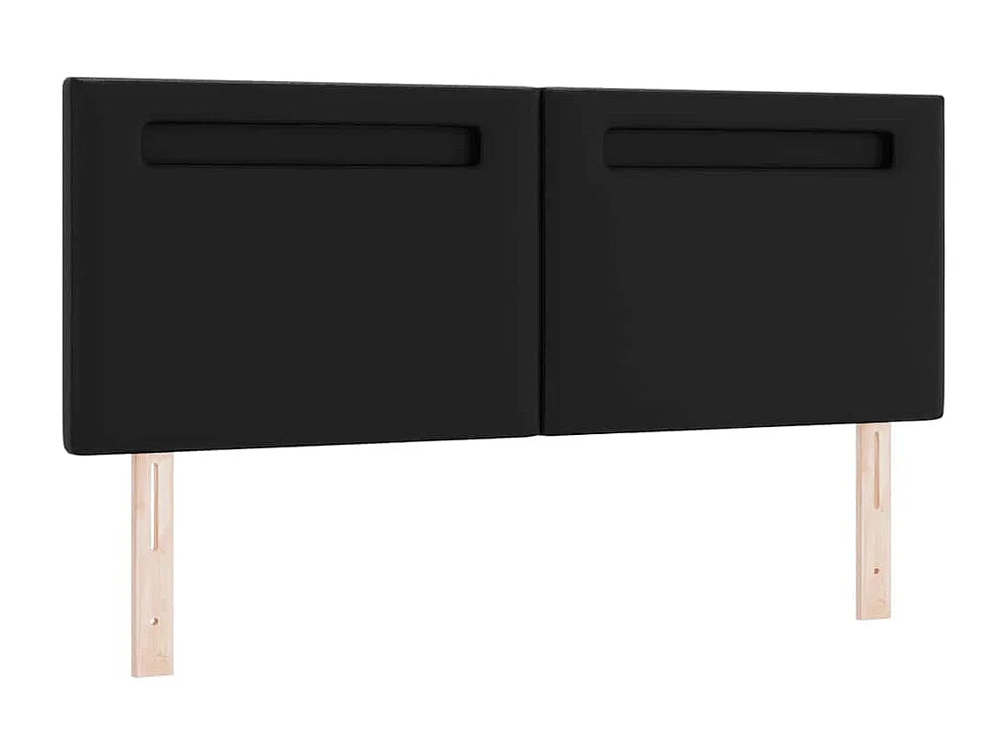 Tête de lit Montage mural | Panneau de tête pour lit Moderne  avec tête de lit Noir 160 cm PVC