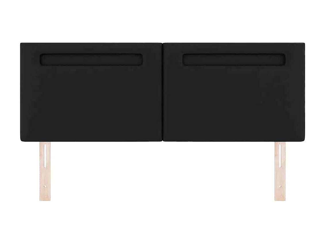 Tête de lit Montage mural | Panneau de tête pour lit Moderne  avec tête de lit Noir 160 cm PVC