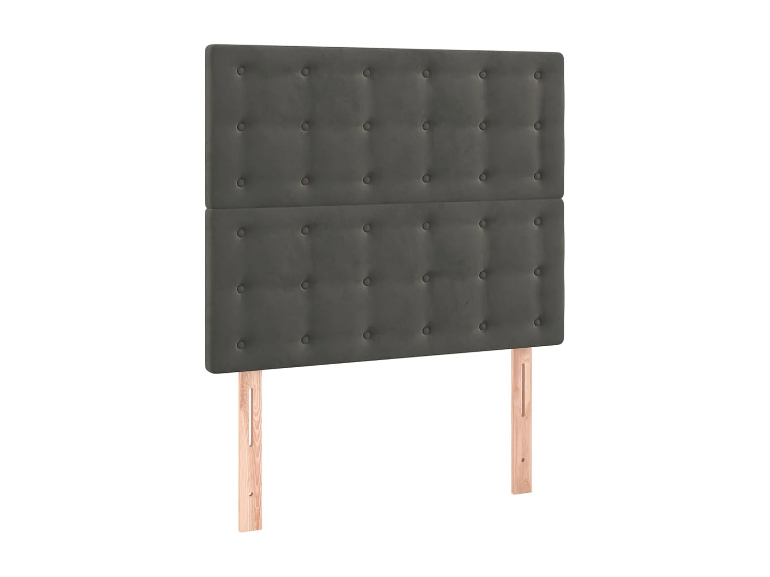Hoofdbord | Hoofdeinde LED 100x5x118/128 cm fluweel donkergrijs