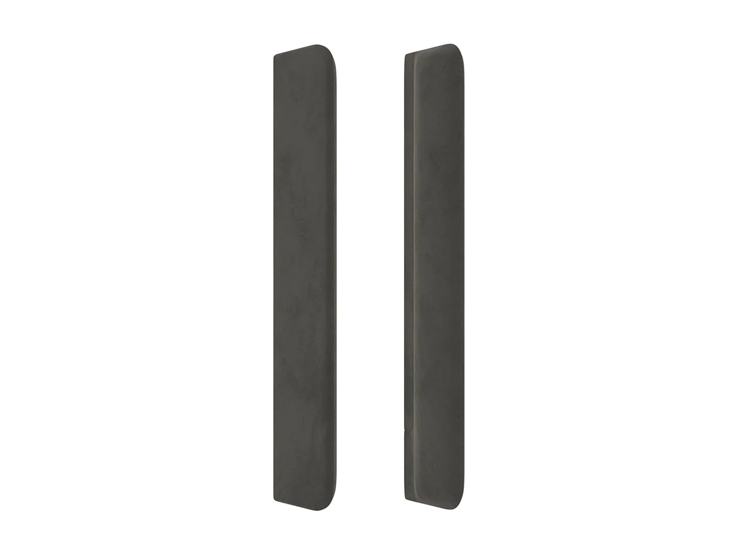 Tête de Lit | Panneau de tête pour lit Moderne avec oreilles Gris foncé 103x16x118/128 cm Velours