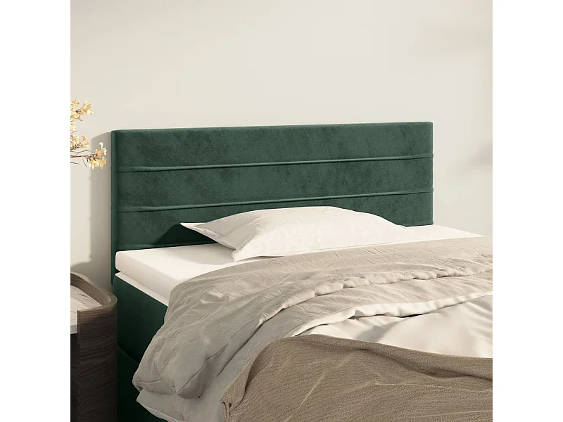 Tête de Lit | Panneau de tête pour lit Moderne Vert foncé 80x5x78/88 cm Velours