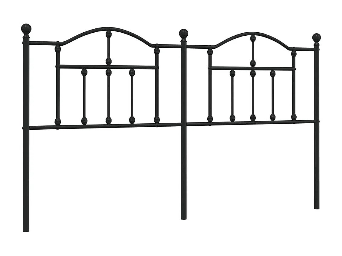 Mueble cabecero | Cabezal de cama | Cabecero de metal negro 160 cm