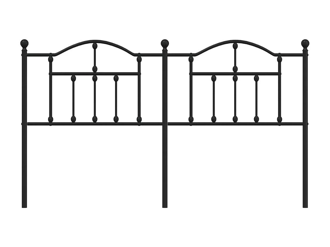 Mueble cabecero | Cabezal de cama | Cabecero de metal negro 160 cm