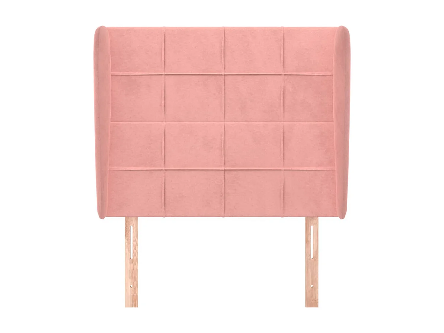 Tête de Lit | Panneau de tête pour lit Moderne avec oreilles Rose 93x23x118/128 cm Velours