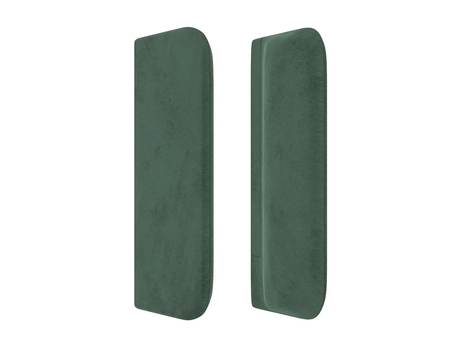 Mueble cabecero | Cabezal de cama | Cabecero de terciopelo verde oscuro 163x16x78/88 cm