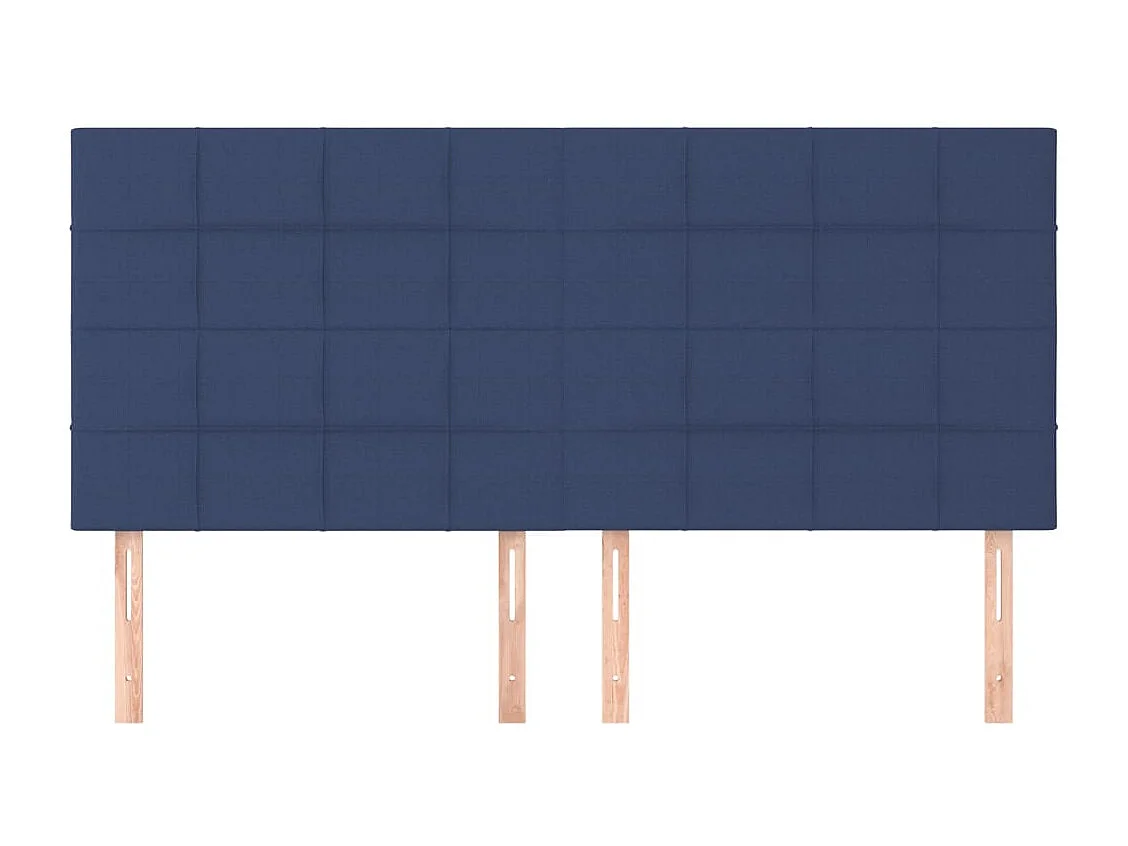 Têtes de lit | Panneaux de tête pour lit Moderne 4 pcs Bleu 90x5x78/88 cm Tissu