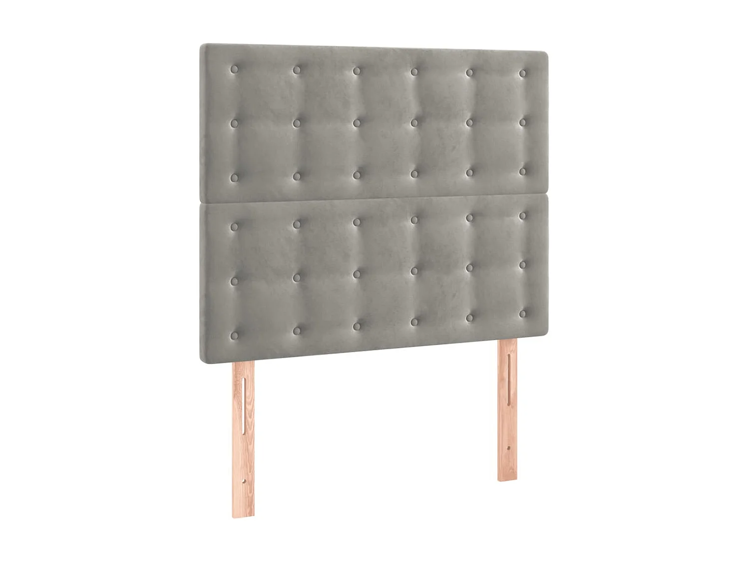 Hoofdbord | Hoofdeinde LED 100x5x118/128 cm fluweel lichtgrijs