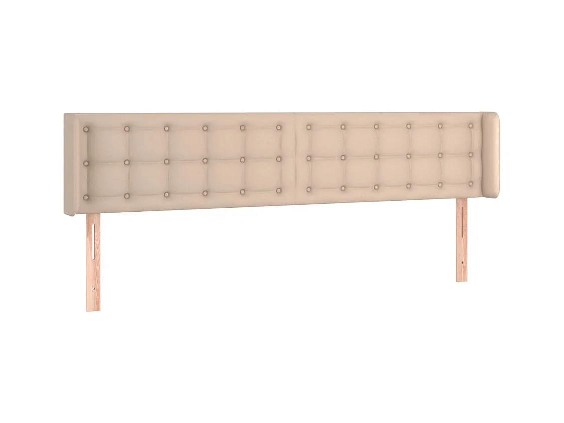 Mueble cabecero | Cabezal de cama | Cabecero de cuero sintético color capuchino 163x16x78/88 cm