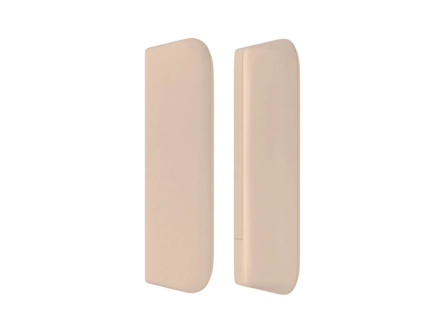 Mueble cabecero | Cabezal de cama | Cabecero de cuero sintético color capuchino 163x16x78/88 cm