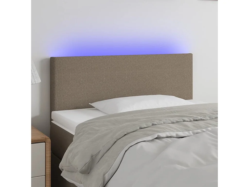 Hoofdbord | Hoofdeinde LED 80x5x78/88 cm stof taupe