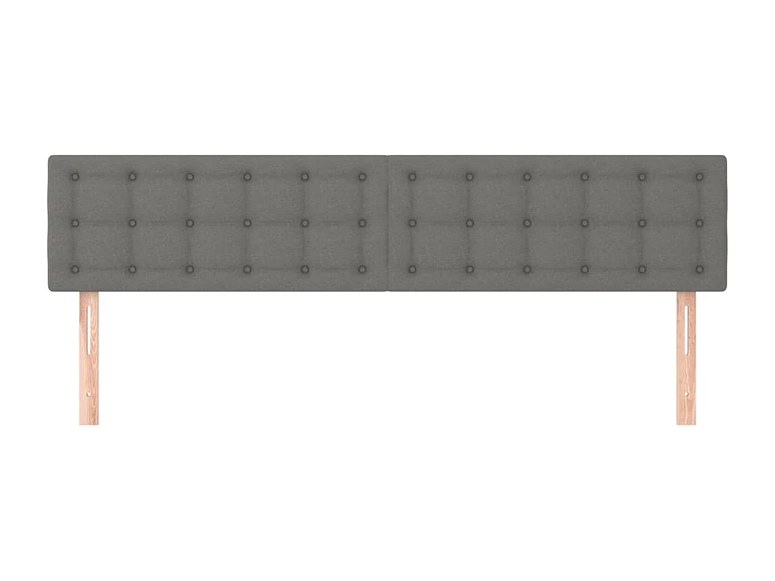 Têtes de lit | Panneaux de tête pour lit Moderne 2 pcs Gris foncé 80x5x78/88 cm Tissu