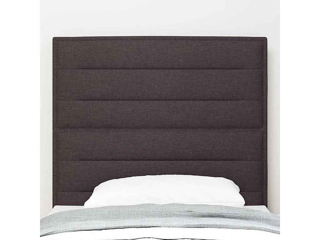 Tête de Lit | Panneau de tête pour lit Moderne Hauteur réglable Manuel Marron foncé 90 cm tissu