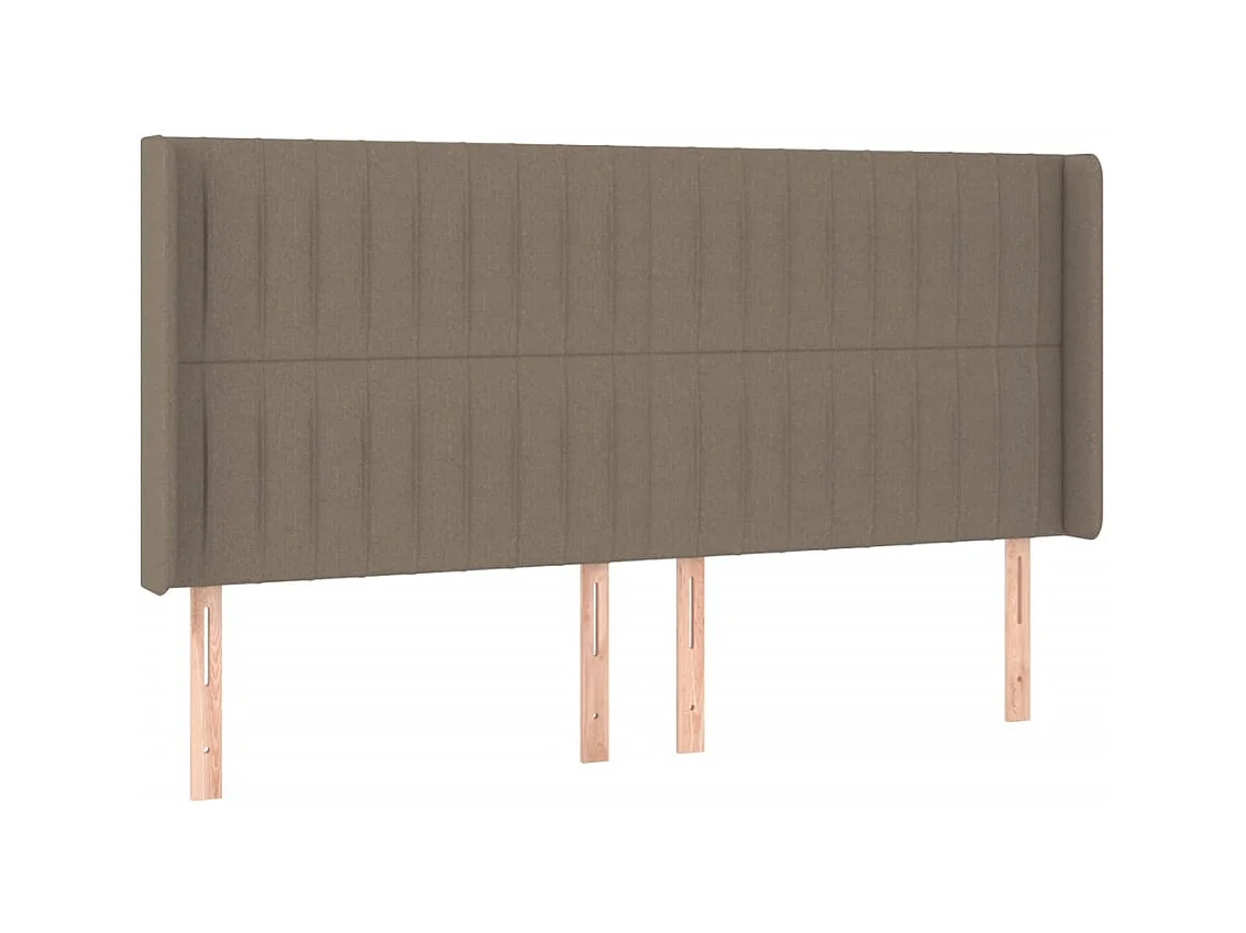 Tête de Lit | Panneau de tête pour lit Moderne à LED Taupe 163x16x118/128 cm Tissu