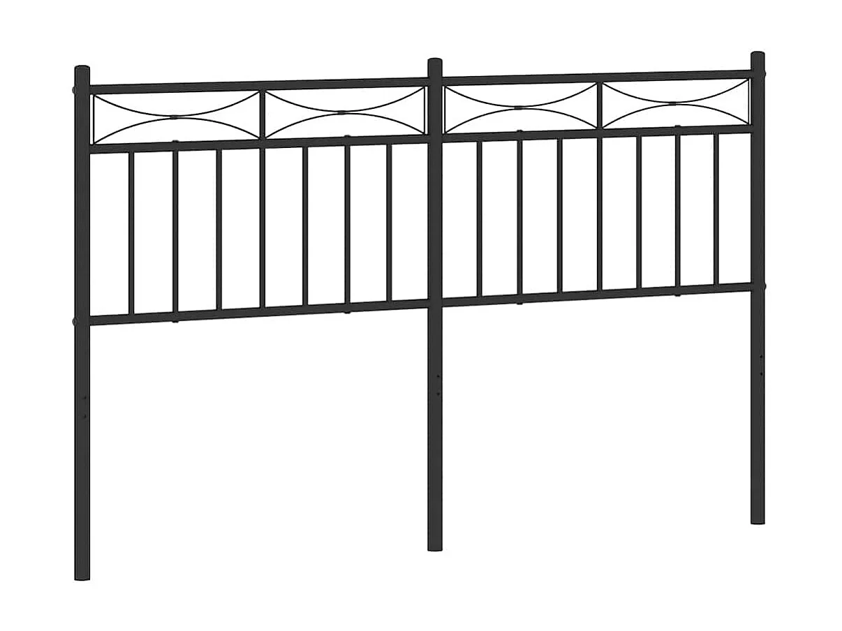 Tête de Lit | Panneau de tête pour lit Moderne métal noir 135 cm
