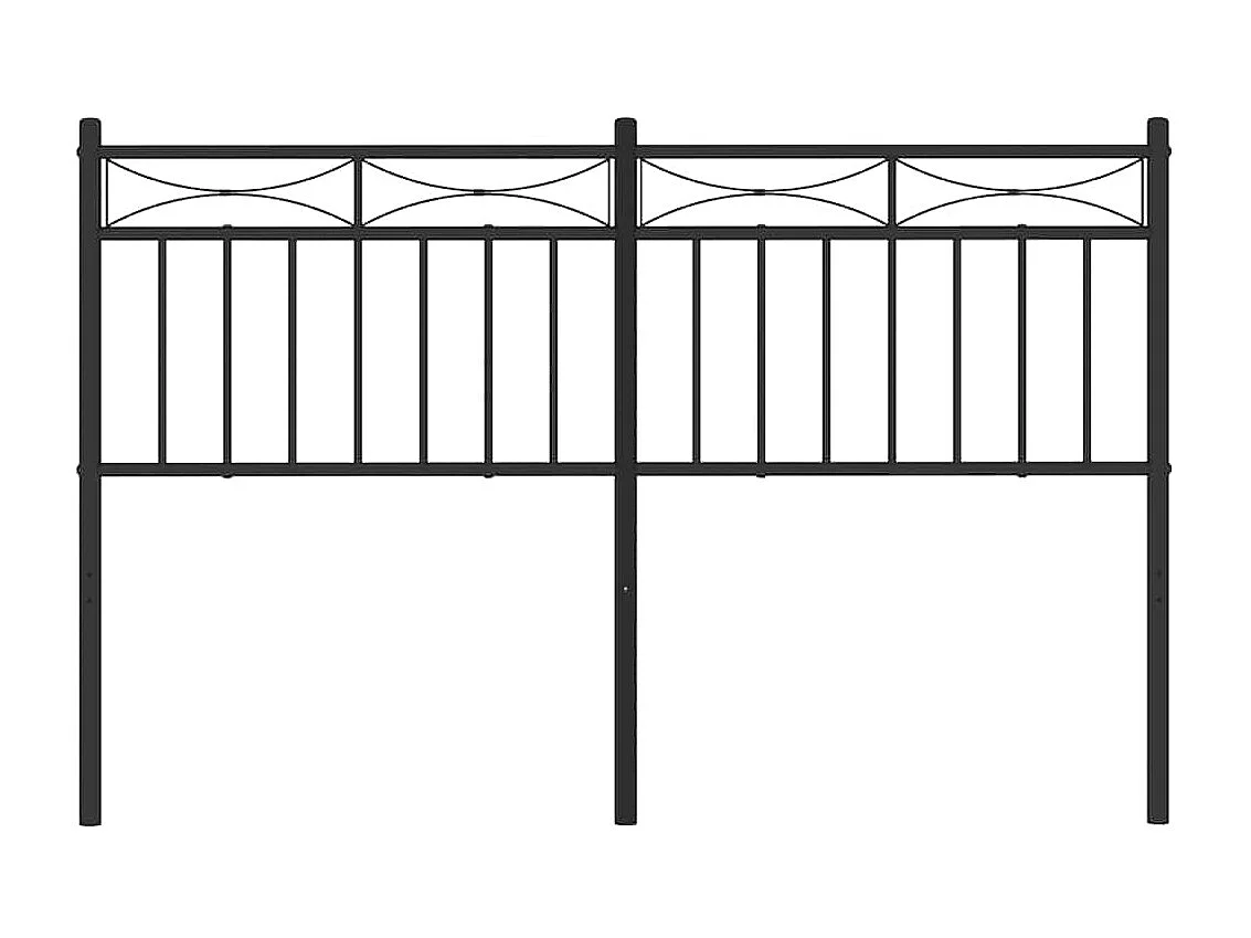 Tête de Lit | Panneau de tête pour lit Moderne métal noir 135 cm