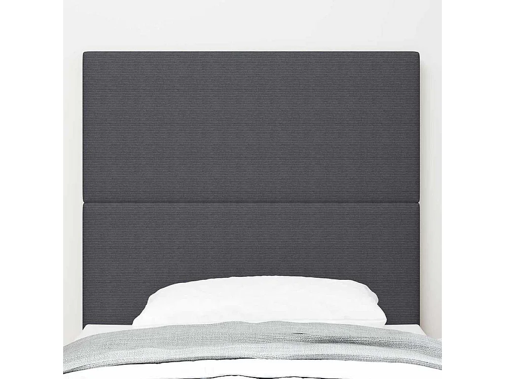 Cabecero | Cabezal de Cama | Mueble cabecero con cabecera Manual Gris oscuro 80 cm Tela de Rayas