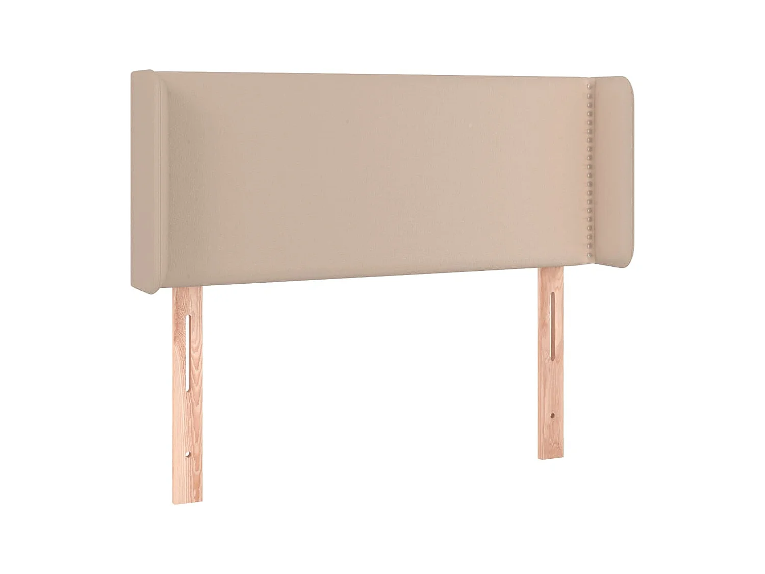 Cabecero | Cabezal de Cama | Mueble cabecero con LED cuero sintético color capuchino 83x16x78/88 cm