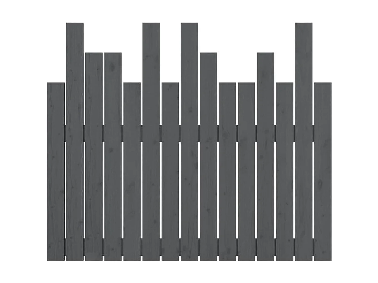 Tête de lit murale | Panneau de tête pour lit Moderne  Gris 95,5x3x80 cm Bois massif de pin