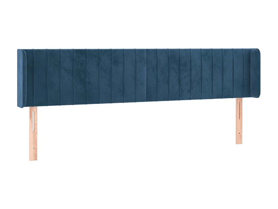 Hoofdbord | Hoofdeinde LED 183x16x78/88 cm fluweel donkerblauw