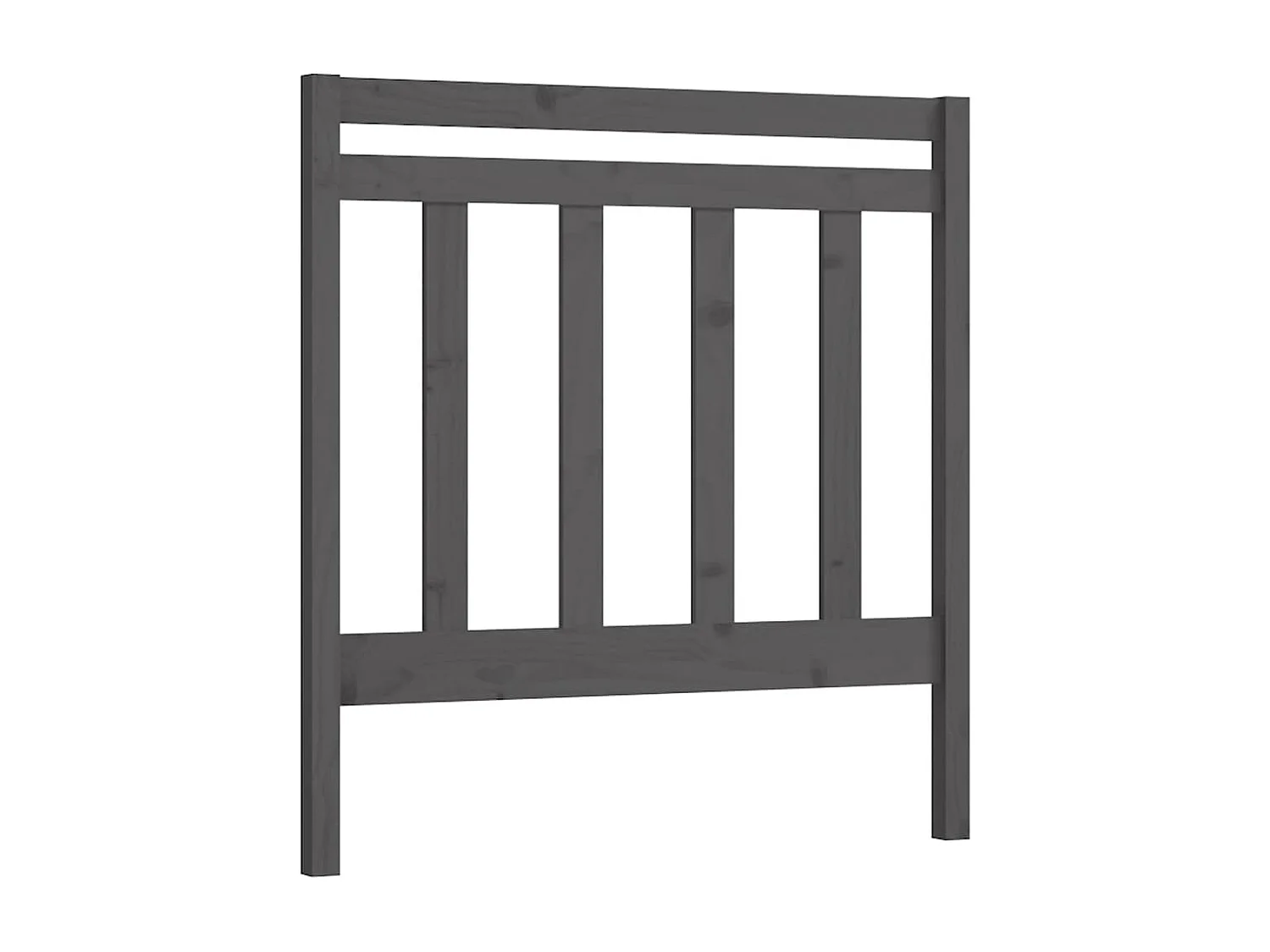 Hoofdbord | Hoofdeinde 95x4x100 cm massief grenenhout grijs