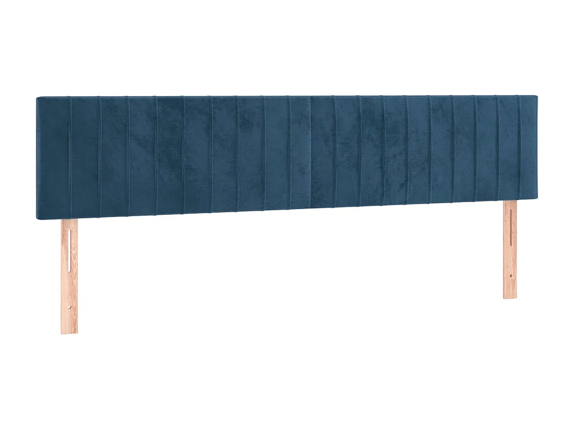 Hoofdbord | Hoofdeinde LED 200x5x78/88 cm fluweel donkerblauw