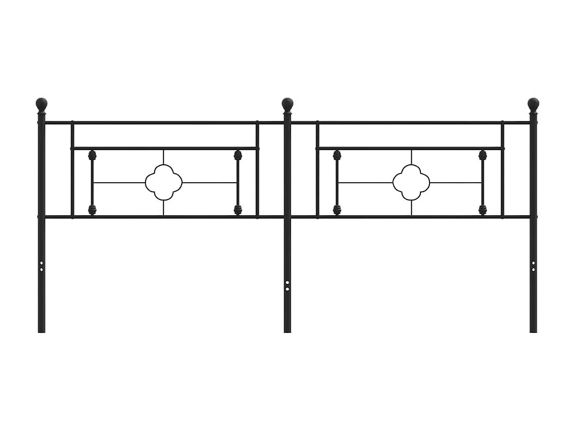 Mueble cabecero | Cabezal de cama | Cabecero de metal negro 200 cm