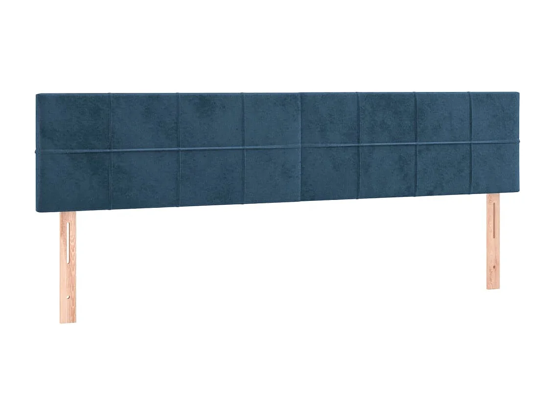 Hoofdbord | Hoofdeinde LED 200x5x78/88 cm fluweel donkerblauw