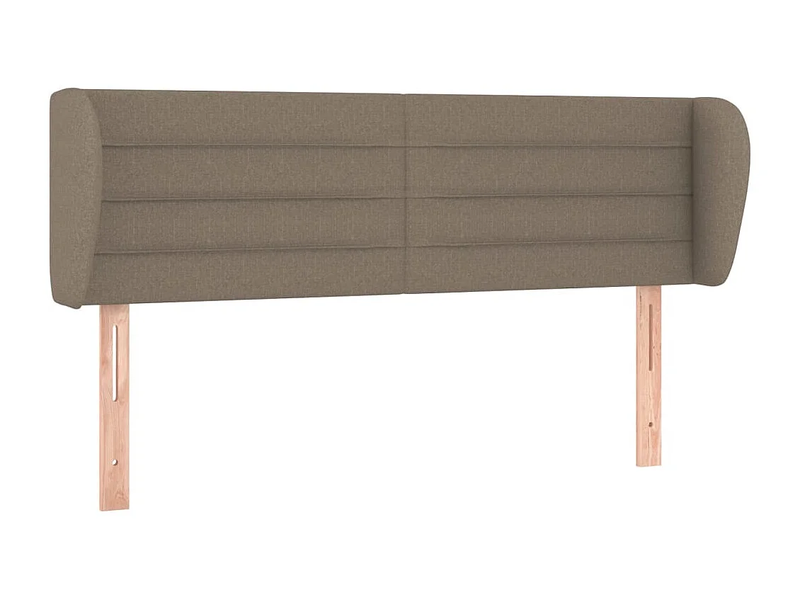 Tête de Lit | Panneau de tête pour lit Moderne avec oreilles Taupe 147x23x78/88 cm Tissu