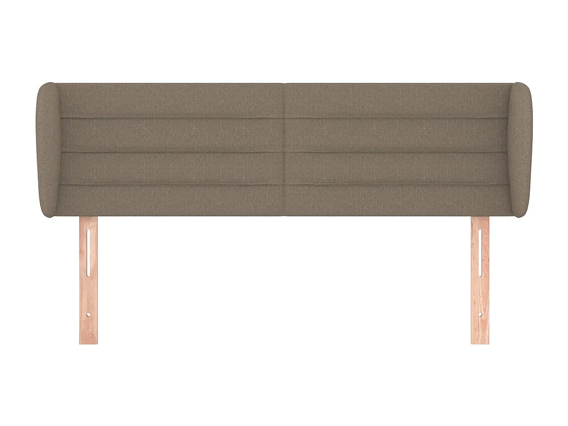 Tête de Lit | Panneau de tête pour lit Moderne avec oreilles Taupe 147x23x78/88 cm Tissu