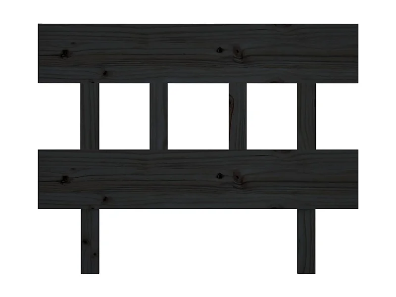 Cabecero de Cama | Cabezal de cama | Mueble de cabecero madera maciza de pino negro 103,5x3x81 cm