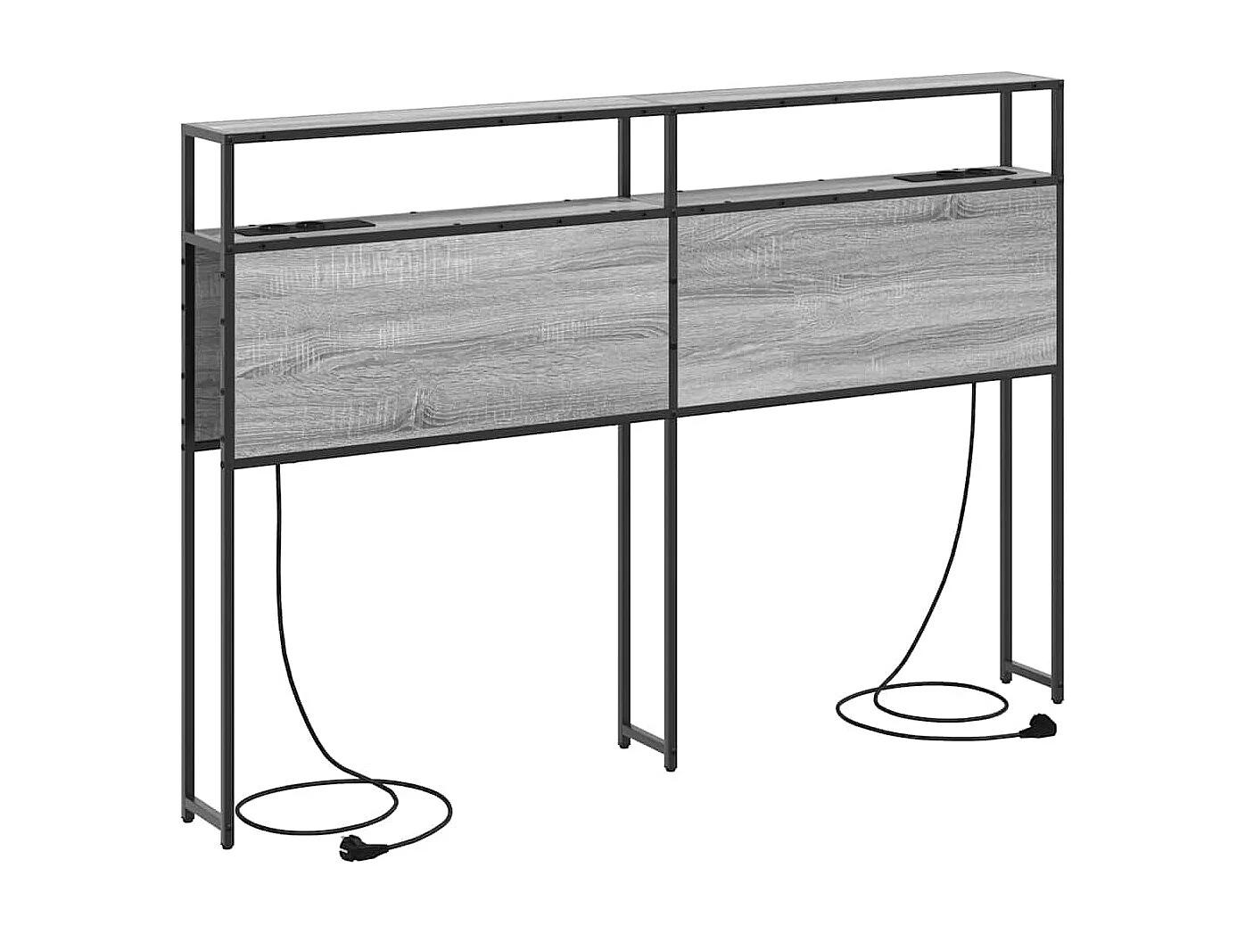 Tête de Lit de rangement | Panneau de tête pour lit Sonoma gris 135 cm Bois d'ingénierie