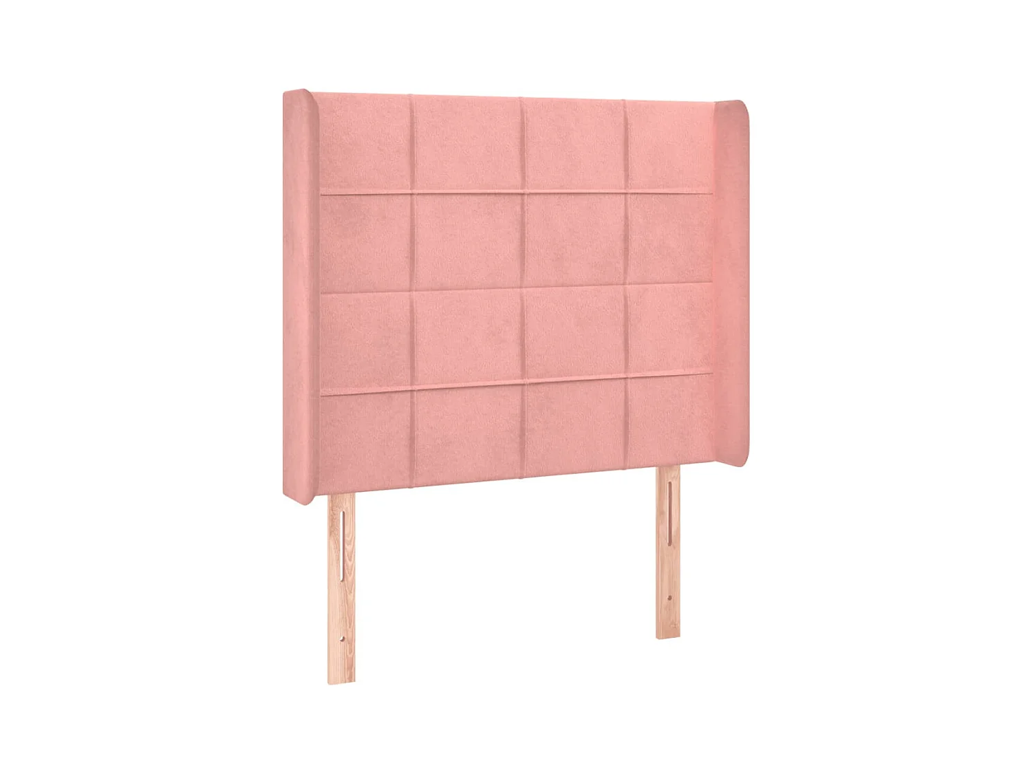 Cabecero | Cabezal de Cama | Mueble cabecero con LED de terciopelo rosa 93x16x118/128 cm